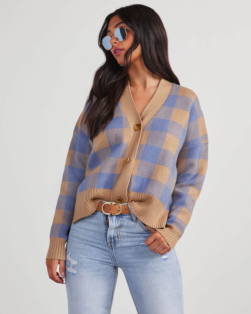 Like Totally Plaid Knit Cardigan – VICI