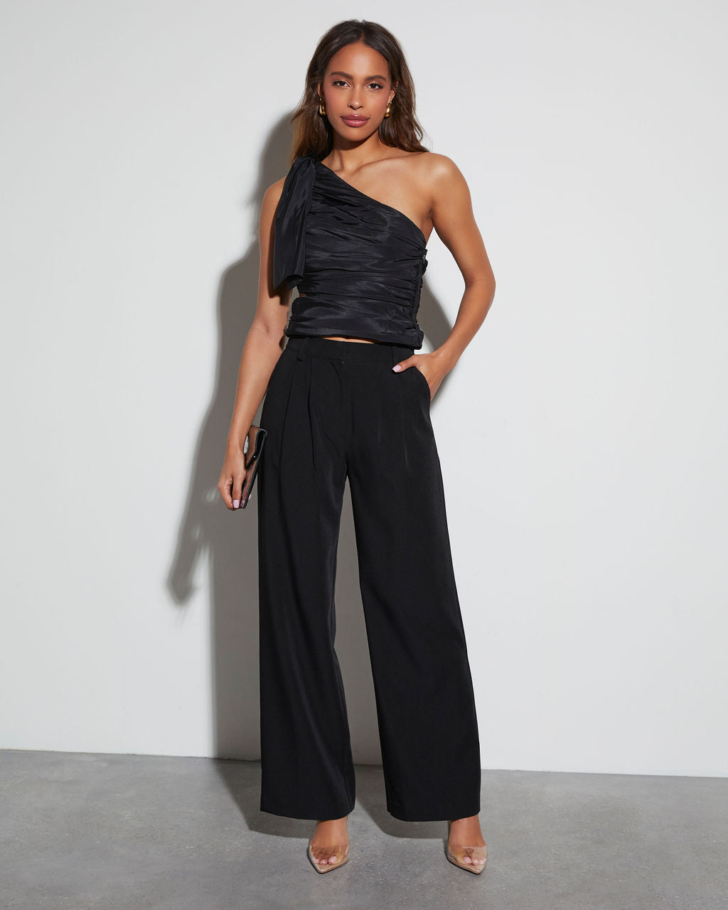 Tabitha Cropped One Shoulder Top Vici