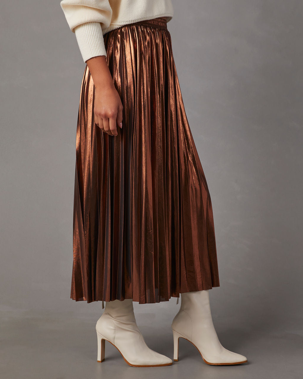 Electric Energy Pleated Midi Skirt Vici 