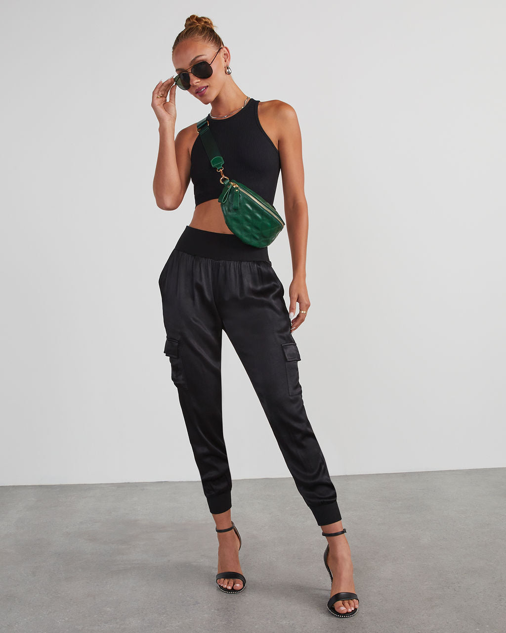 Luxe Look Satin Pocketed Joggers – VICI