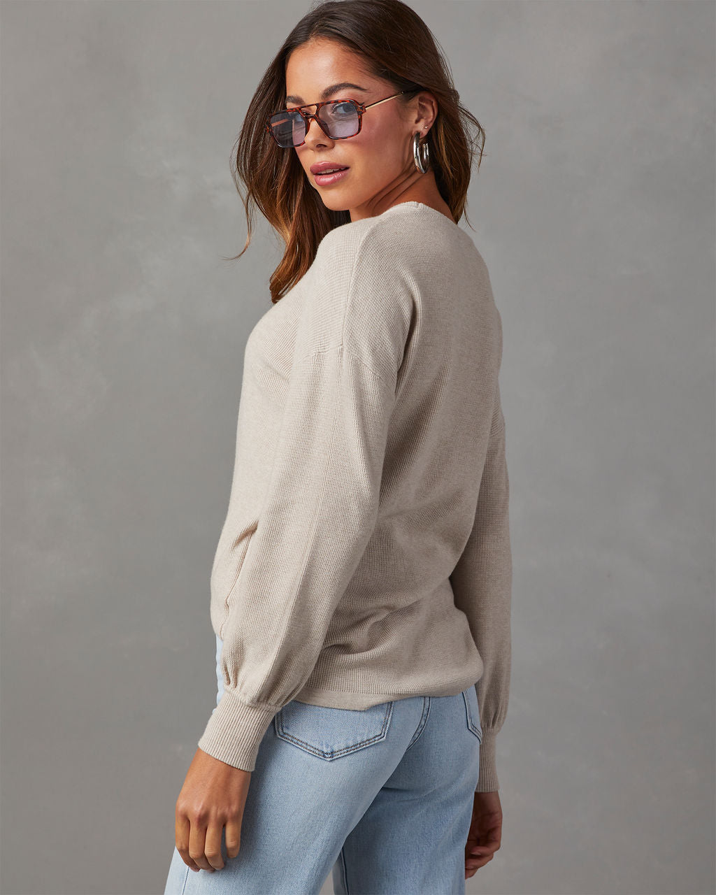 Coralee Waffle Knit Long Sleeve Top – VICI