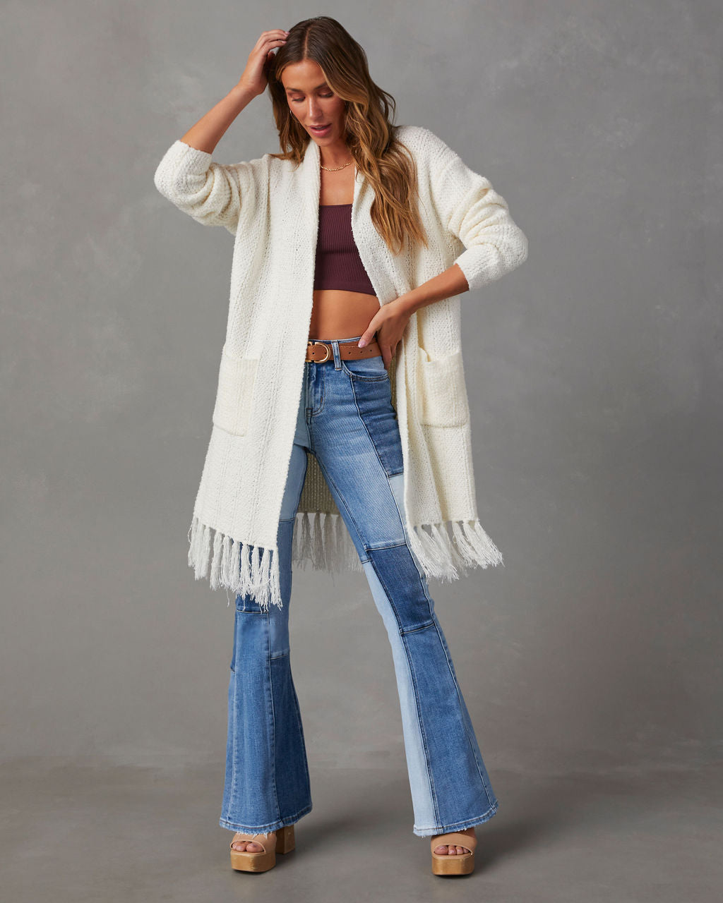 Nemah Fringe Hem Long Cardigan – VICI