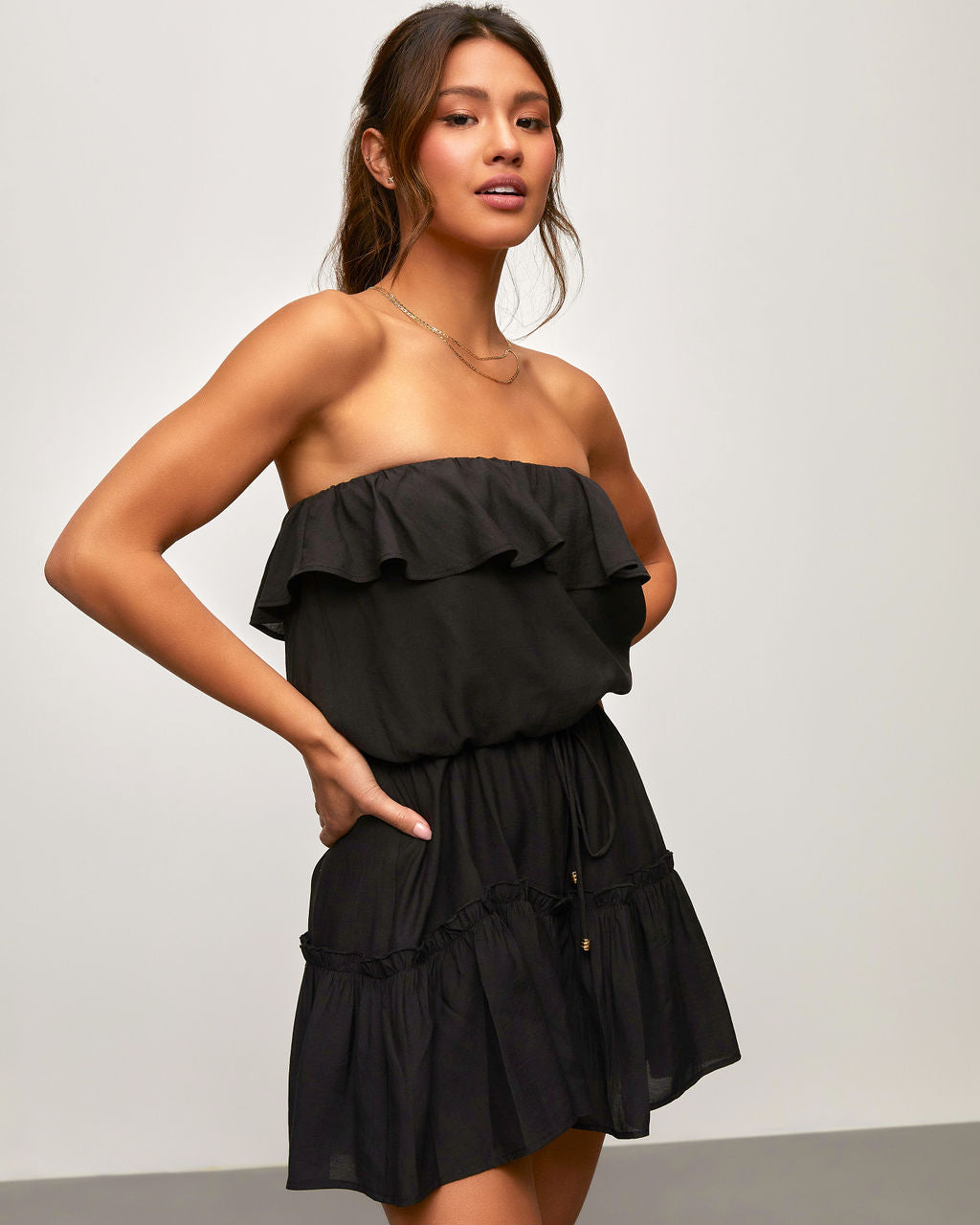 Sandy Afternoons Strapless Romper – VICI