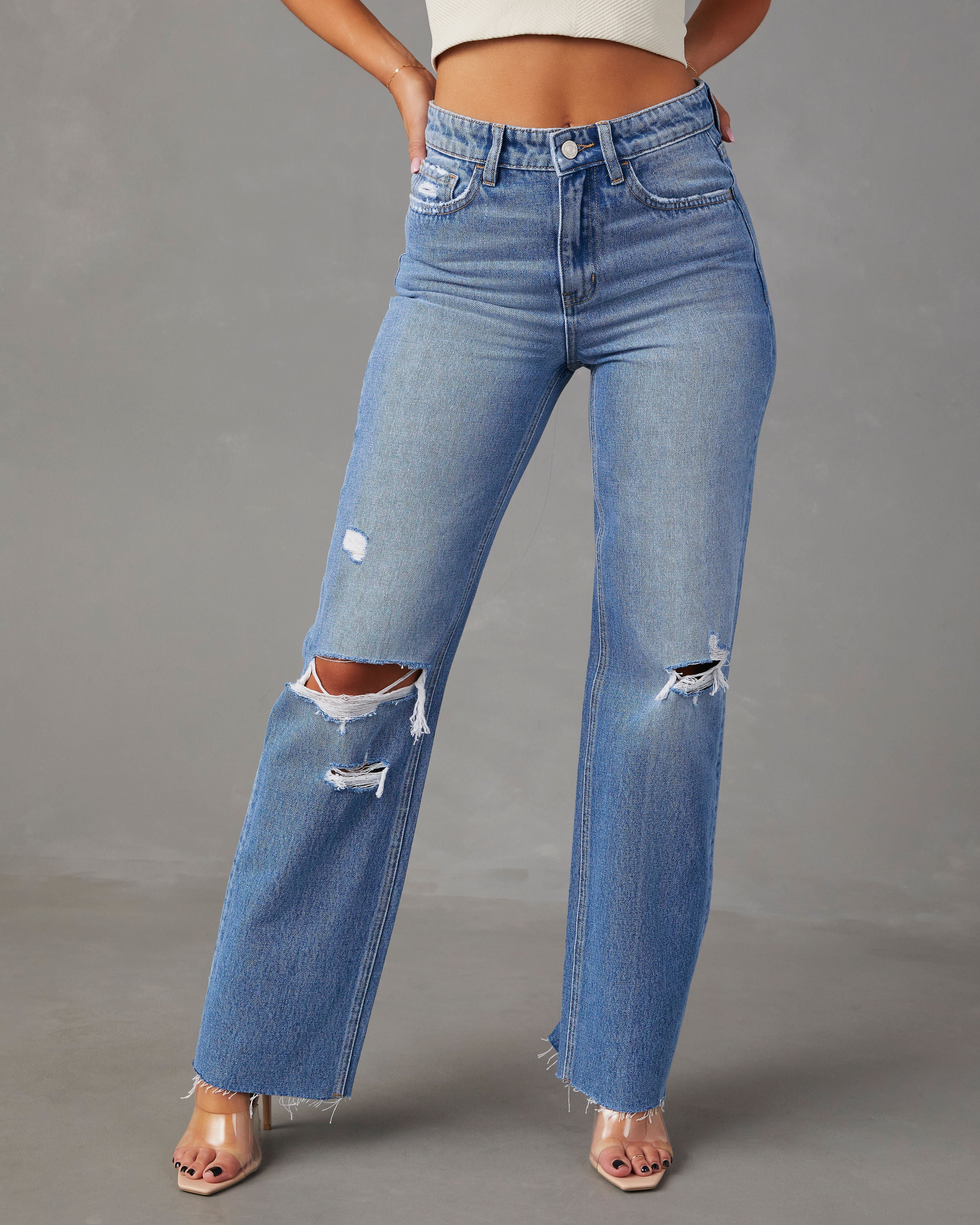 Teagan Stretch High Rise Straight Jeans – VICI