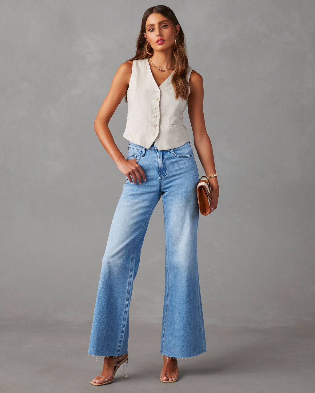 Aleesia Mid Rise Wide Leg Jeans – VICI