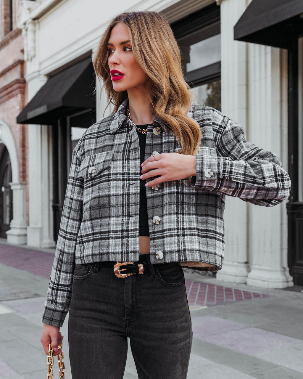 Women's Orange Plaid Shacket Outfit  Shacket outfit, Plaid shirt outfit  fall, Plaid shirt outfits