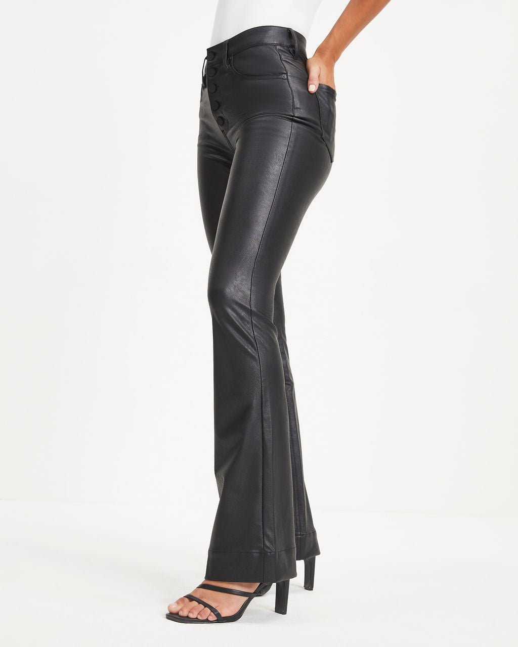 Howard High Rise Faux Leather Flare Pants – VICI