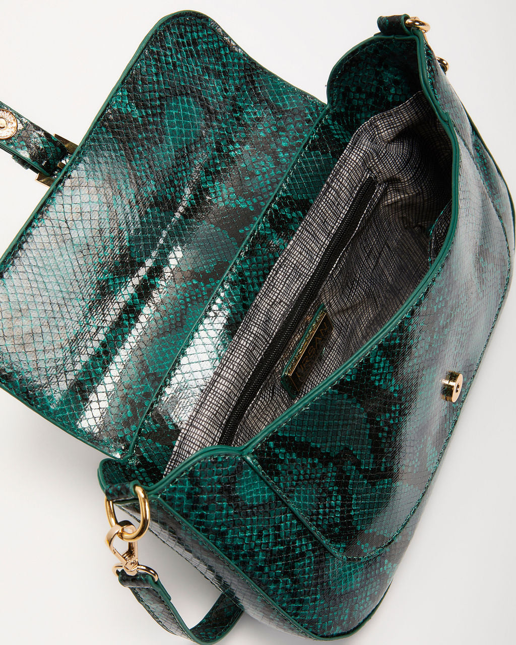 Gerrison Snakeskin Print Shoulder Bag