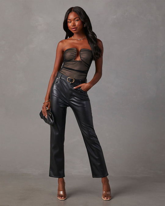 Justina Black Ribbed Bodysuit & Sweatpants Set – Chic Couture Online