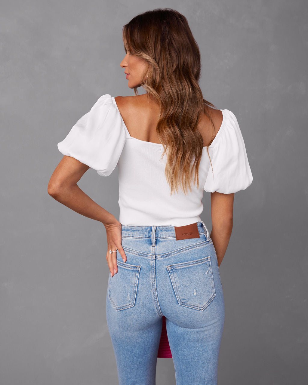 Fresh Outlook White Smocked Puff Sleeve Crop Top