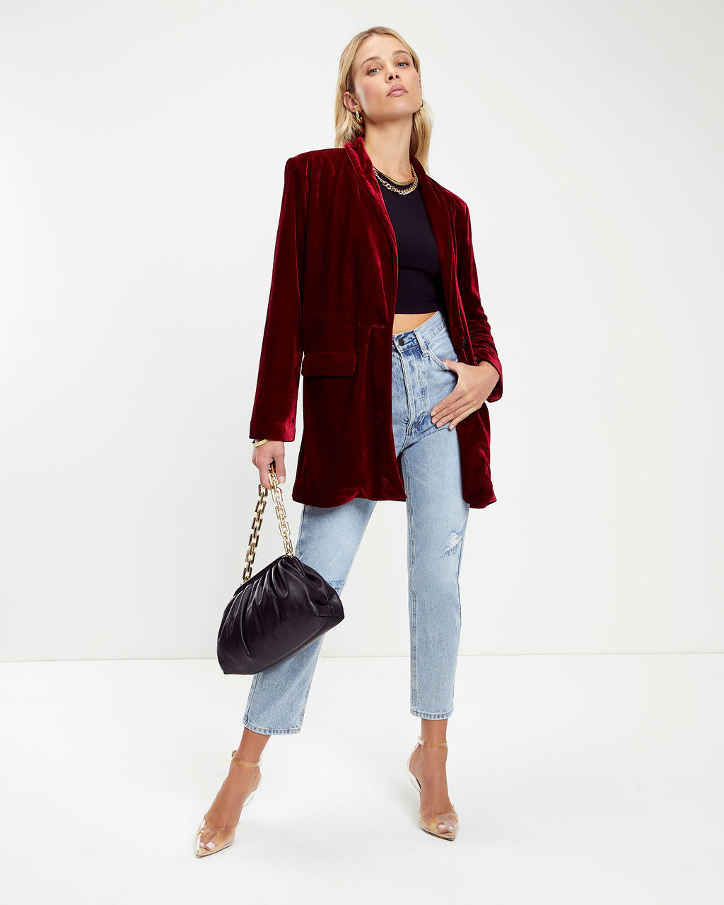 Chicest Pocketed Velvet Blazer – VICI