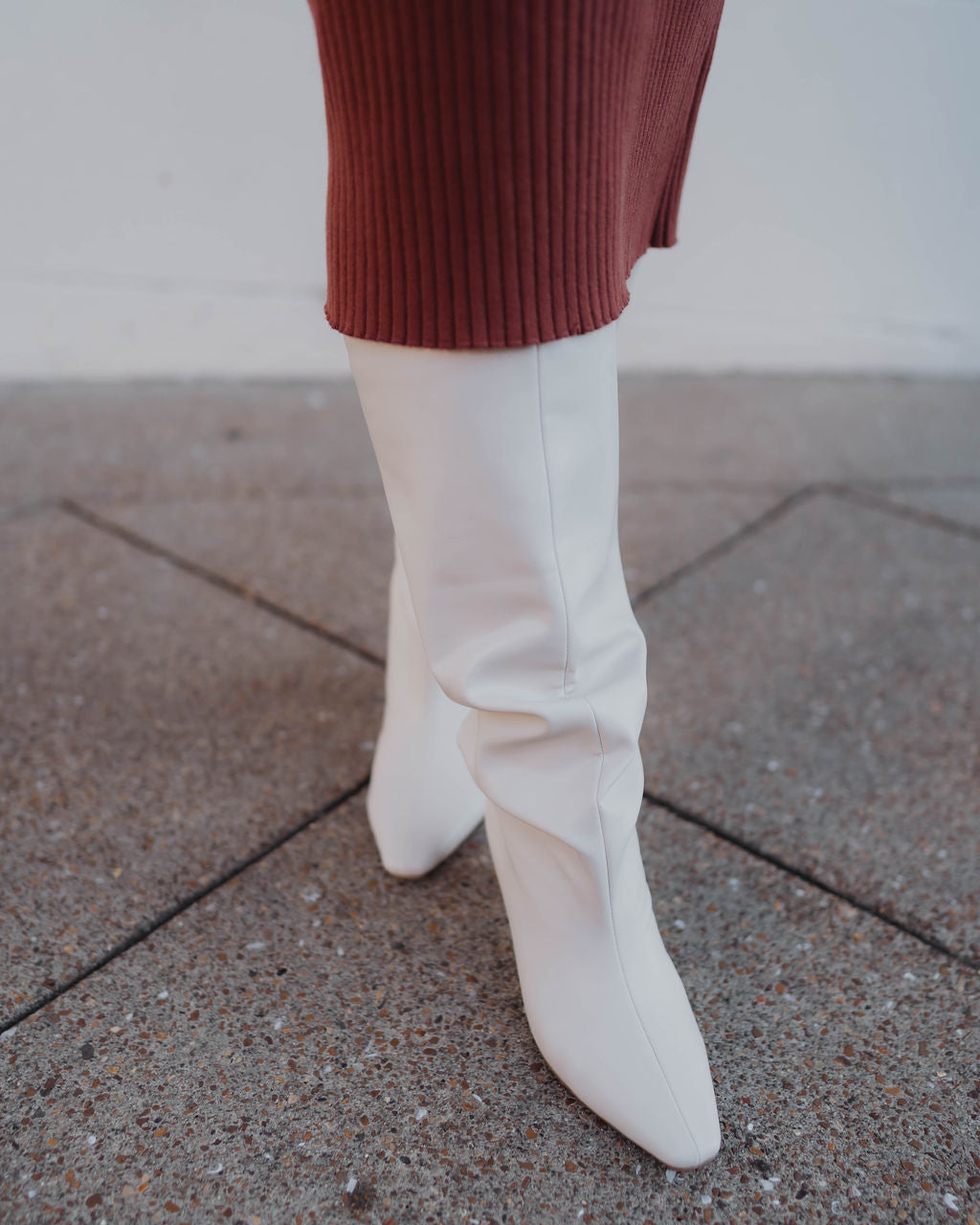 White deals calf boots