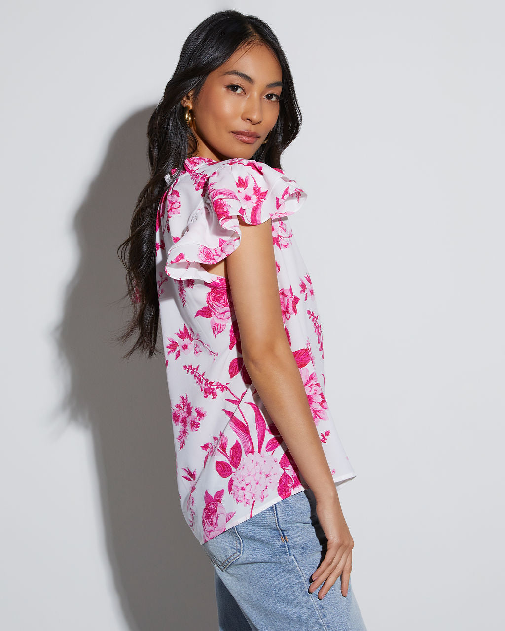 Audrey Floral Short Sleeve Blouse – VICI