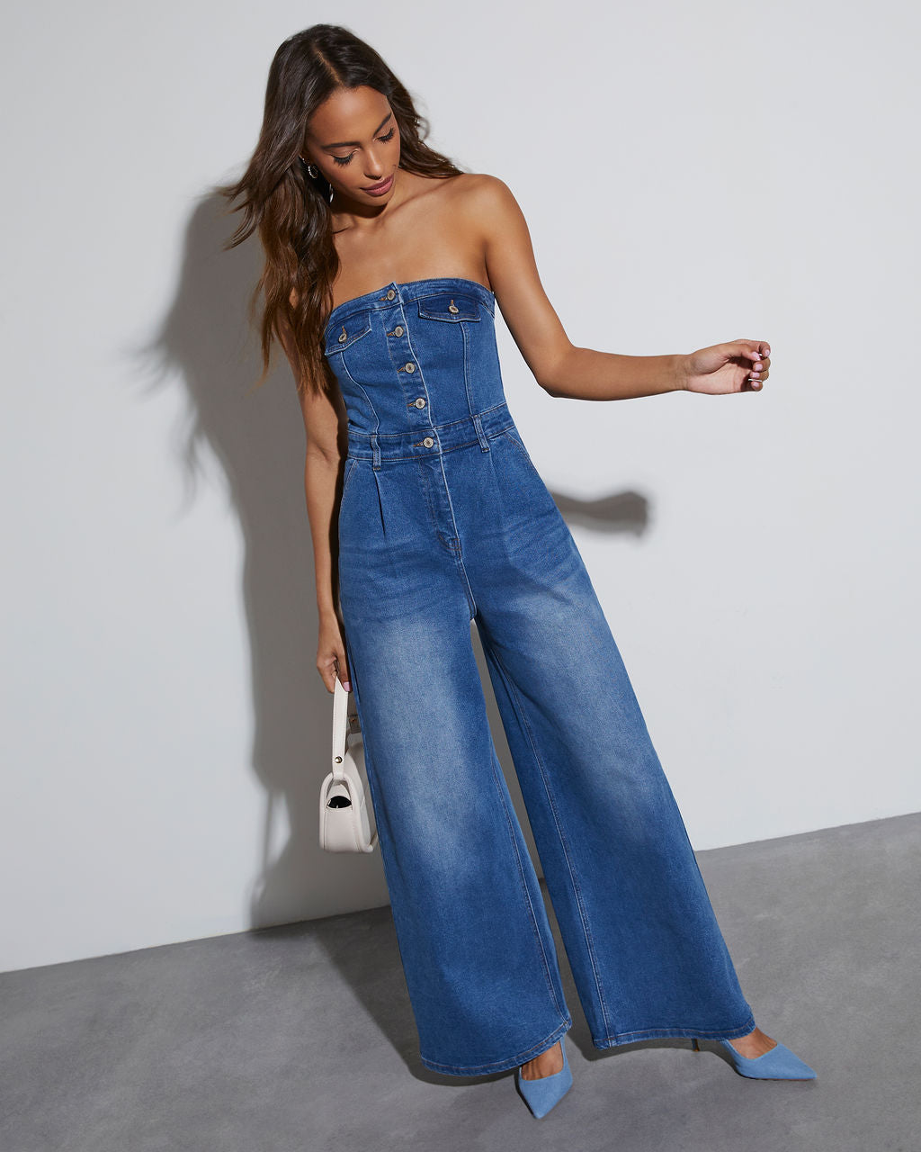 L56725 Casual Ripped Zipper Strapless Tube Women's Fitted Denim Jumpsuit -  China Denim Jumpsuit and Fitted Denim Jumpsuit price | Made-in-China.com