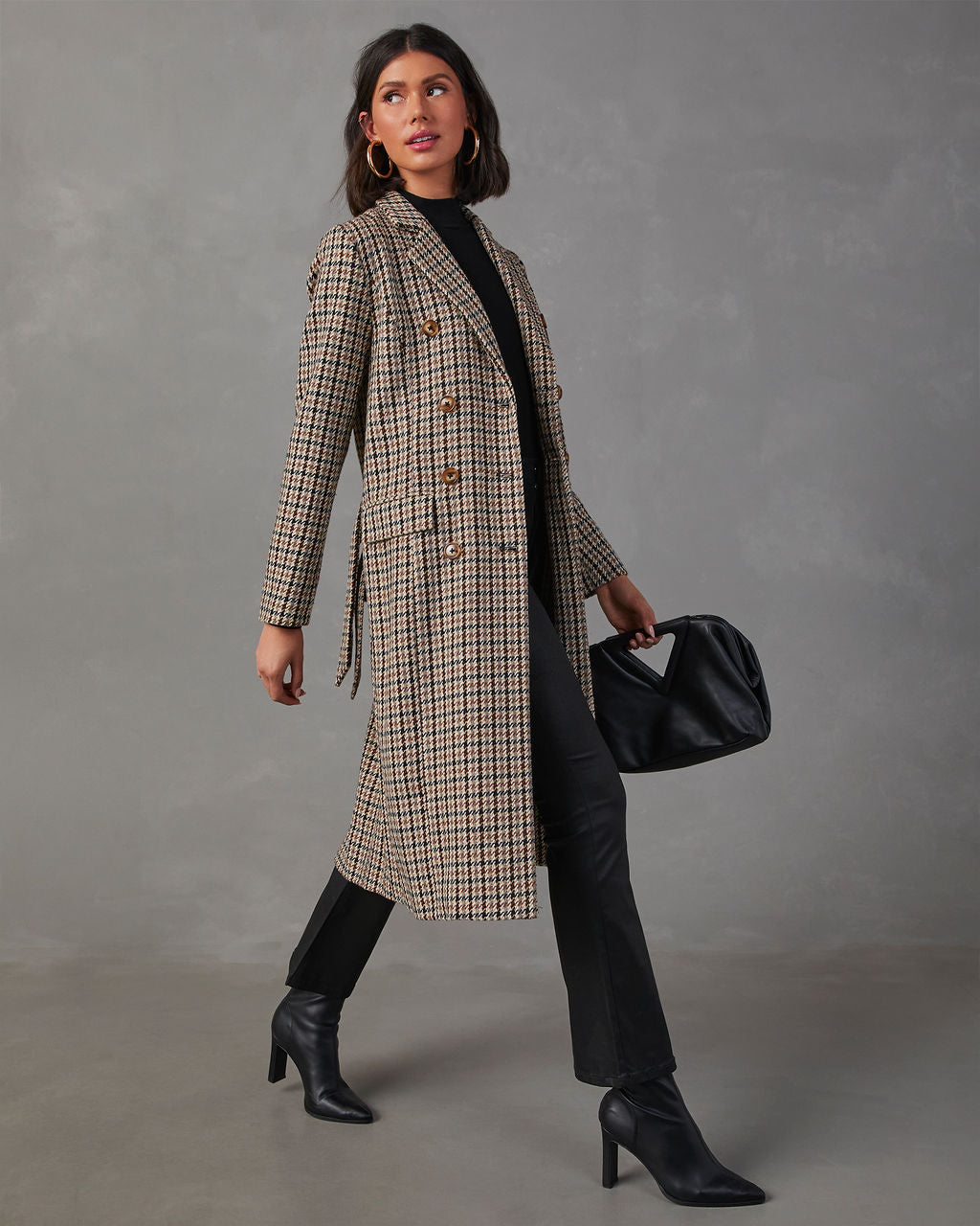 Fifth Avenue Belted Plaid Trench Coat – VICI