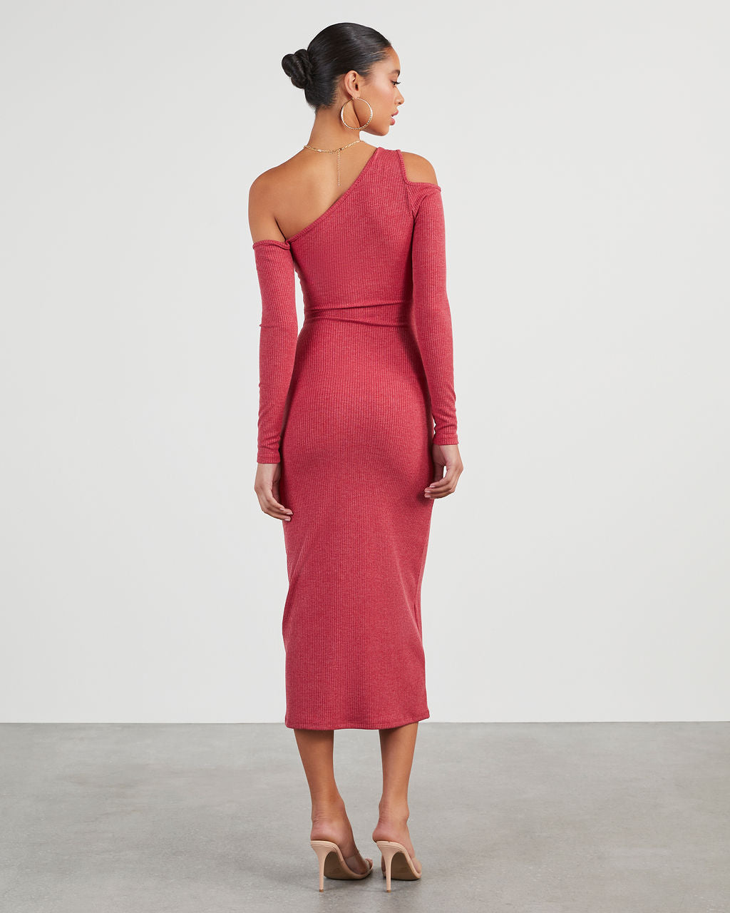 Regina Cutout One Shoulder Knit Midi Dress – VICI