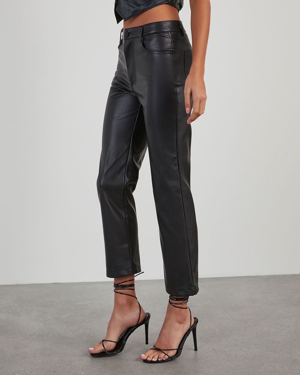 Kick flare best sale leather pants