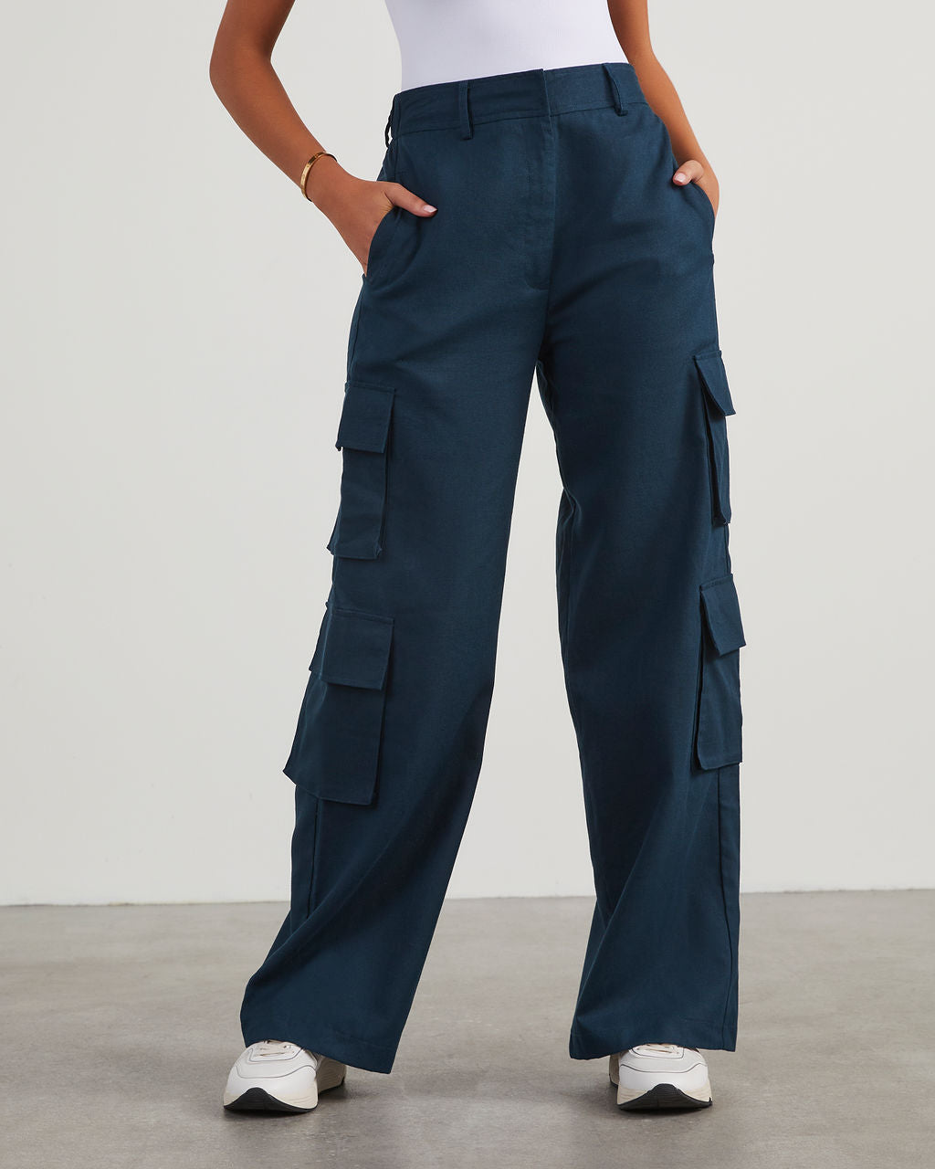 slouch pleated utility pant