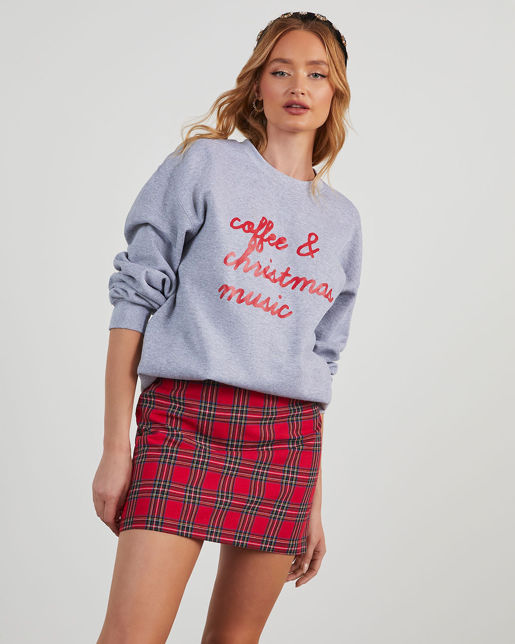 Coffee & Christmas Music Cotton Blend Sweatshirt – VICI