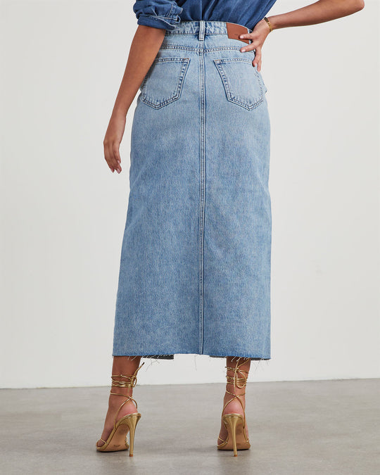 Lavigne Denim Midi Skirt – VICI