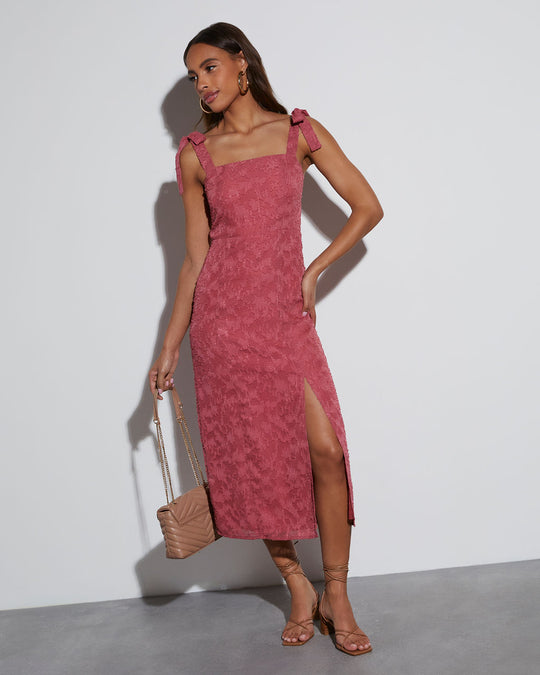 Work It Tie-Waist Midi Dress – VICI