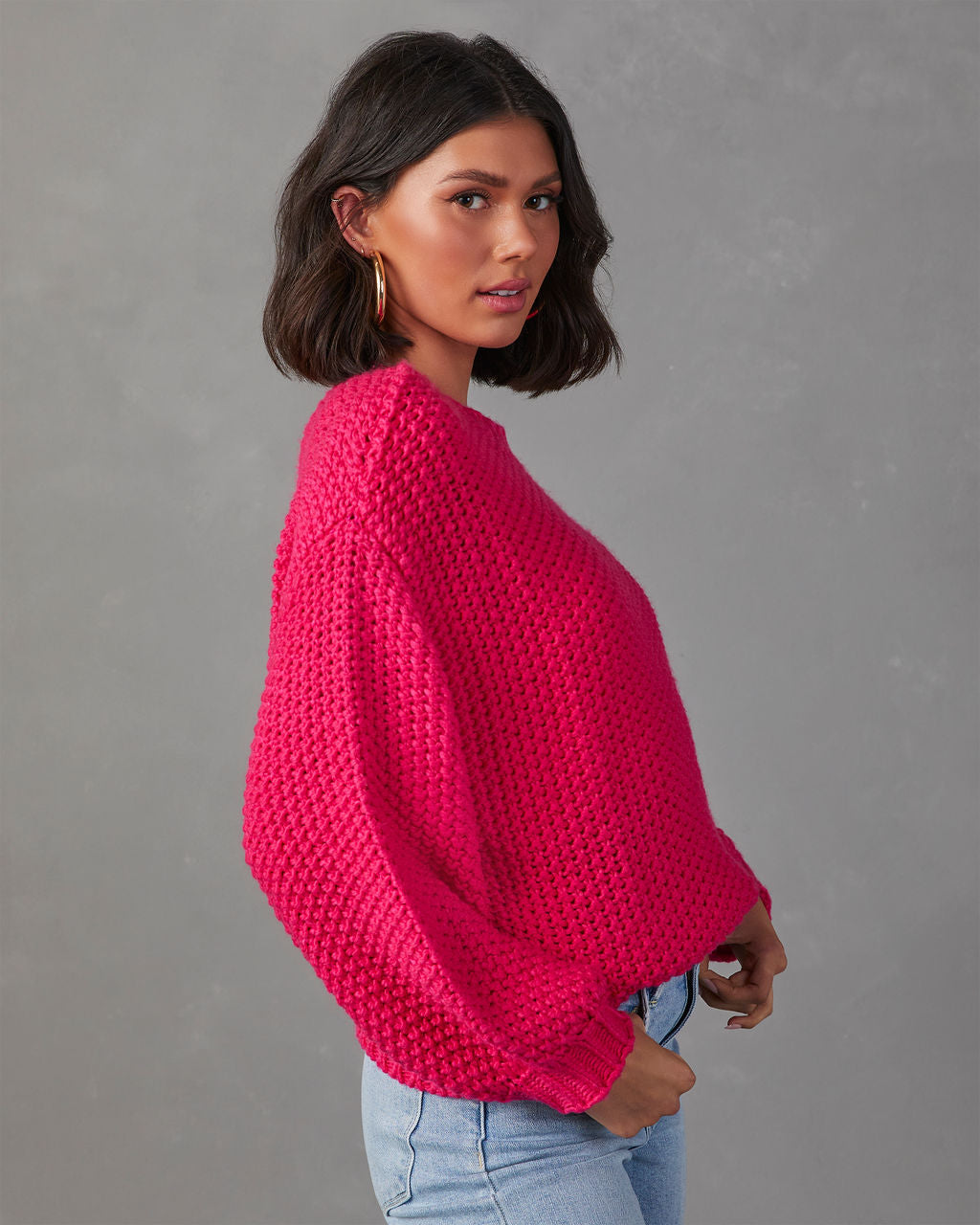 Rosalia Oversized Knit Pullover Sweater – VICI