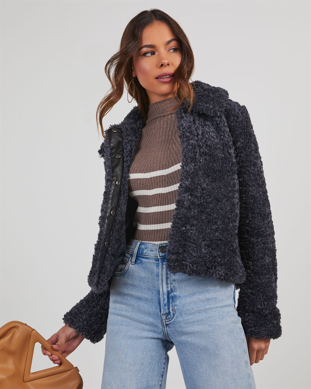 Fuzzy jacket hot sale black