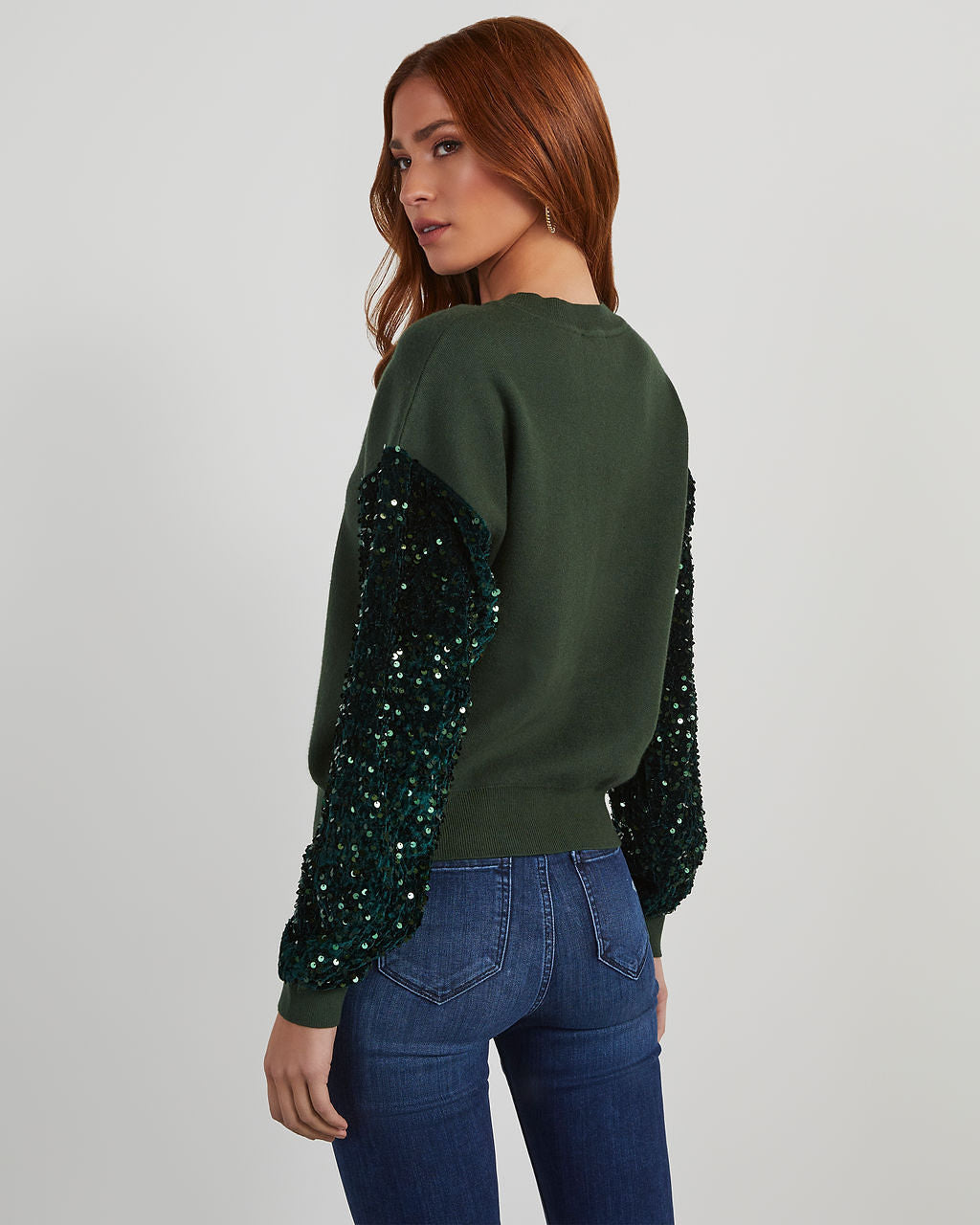 Yumi Contrast Sequin Knit Sweater – VICI