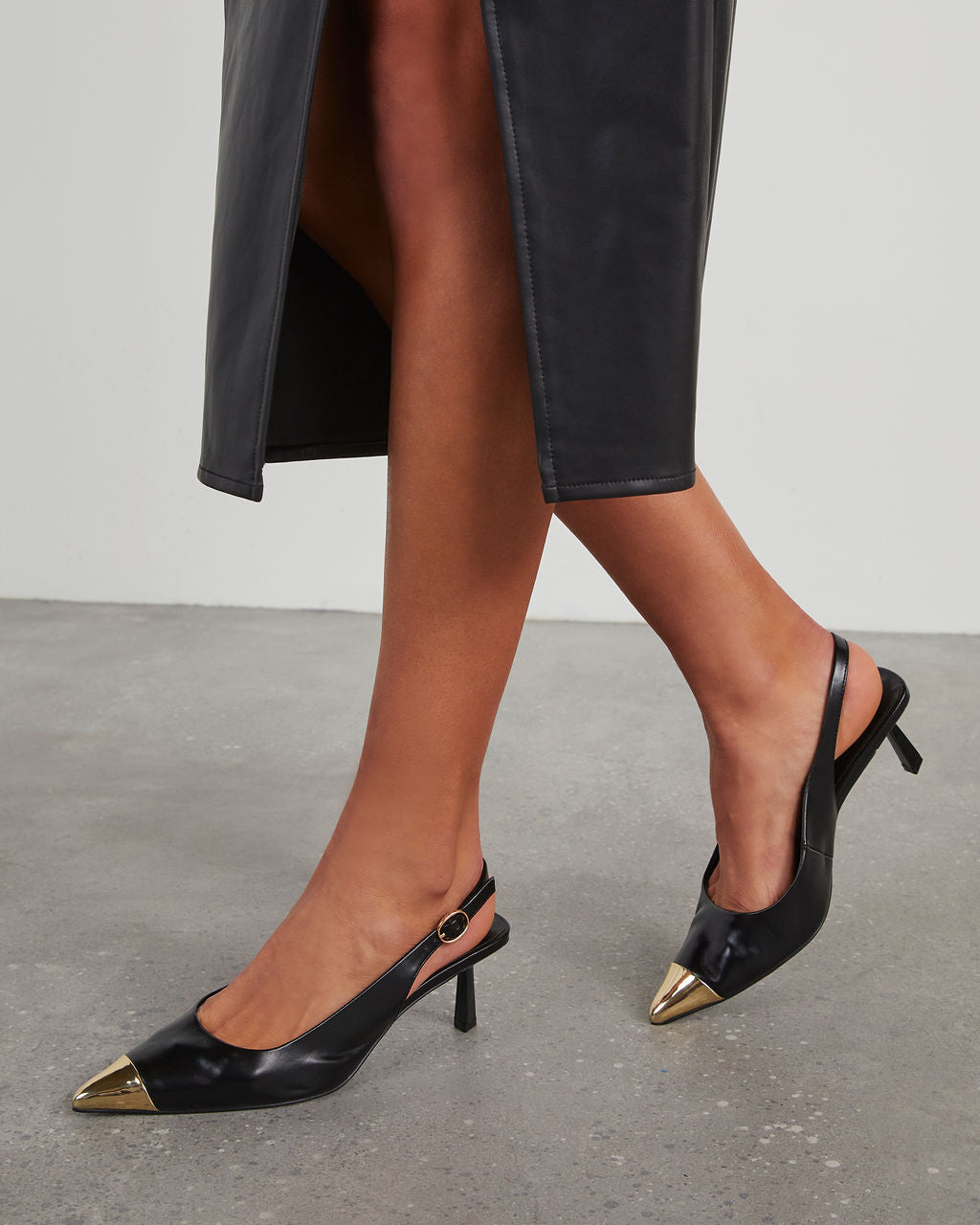 Fashion To Figure Women's 10 W Clear Plastic Metallic Slingback Heels | eBay