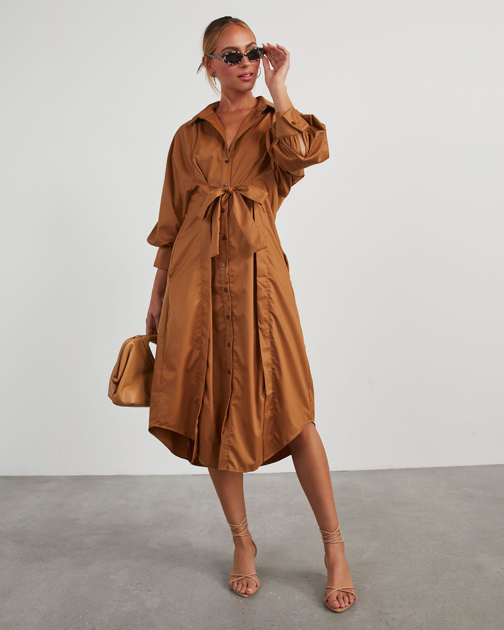 Skai Midi Shirt Dress – VICI