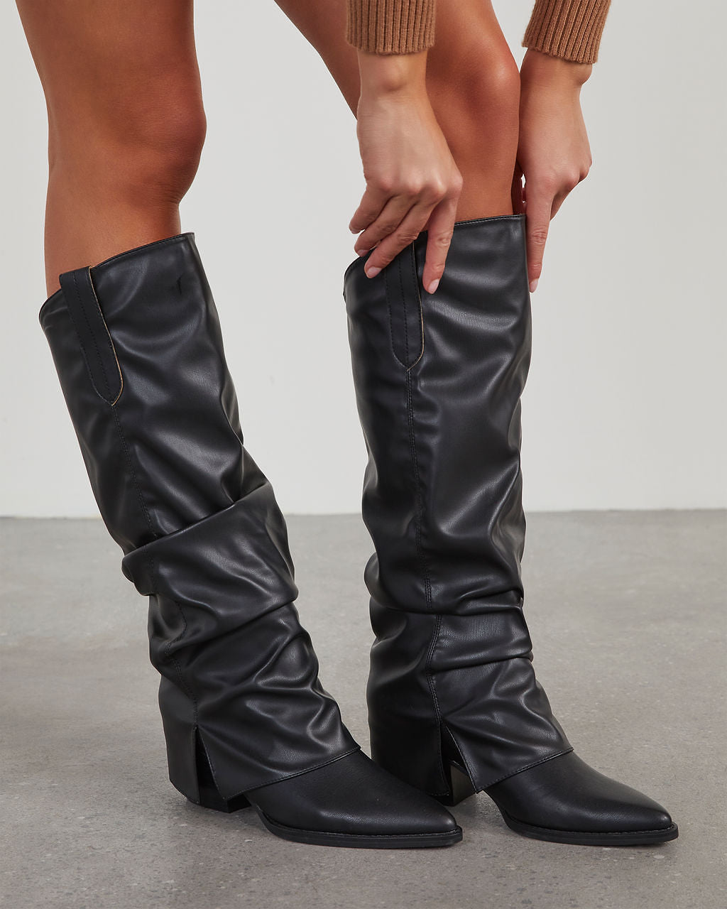 Affordable leather boots best sale