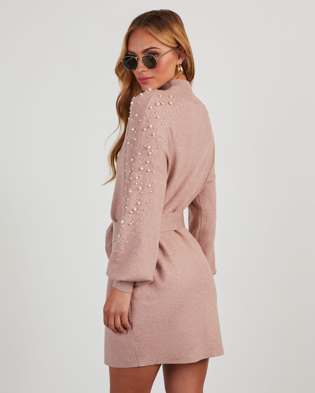 Terri Cable Knit Mini Sweater Dress – VICI