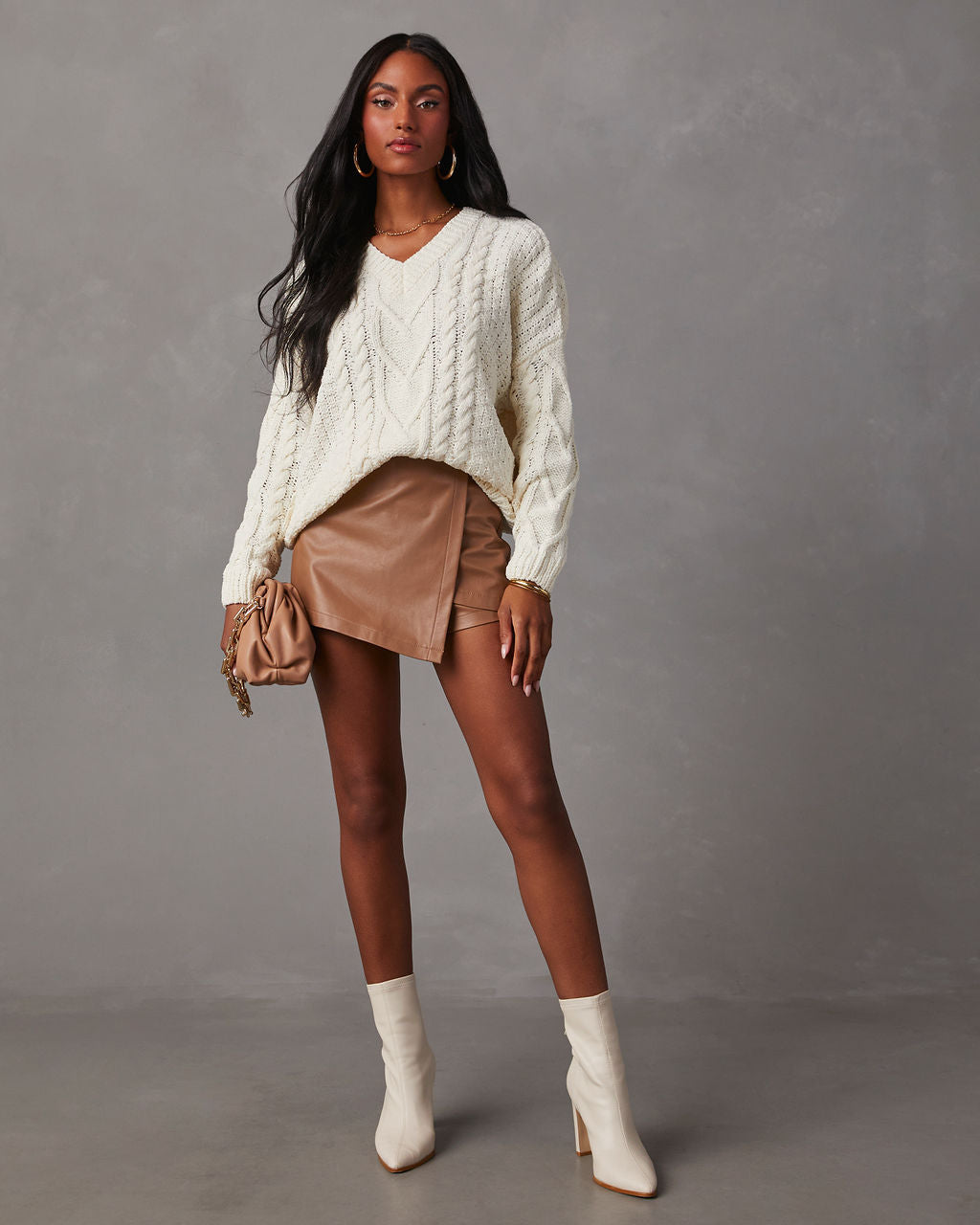 Corey Relaxed Cable Knit Sweater – VICI