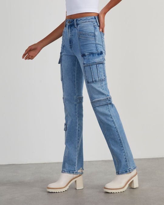 Aaron High Rise 90s Straight Leg Jeans – VICI