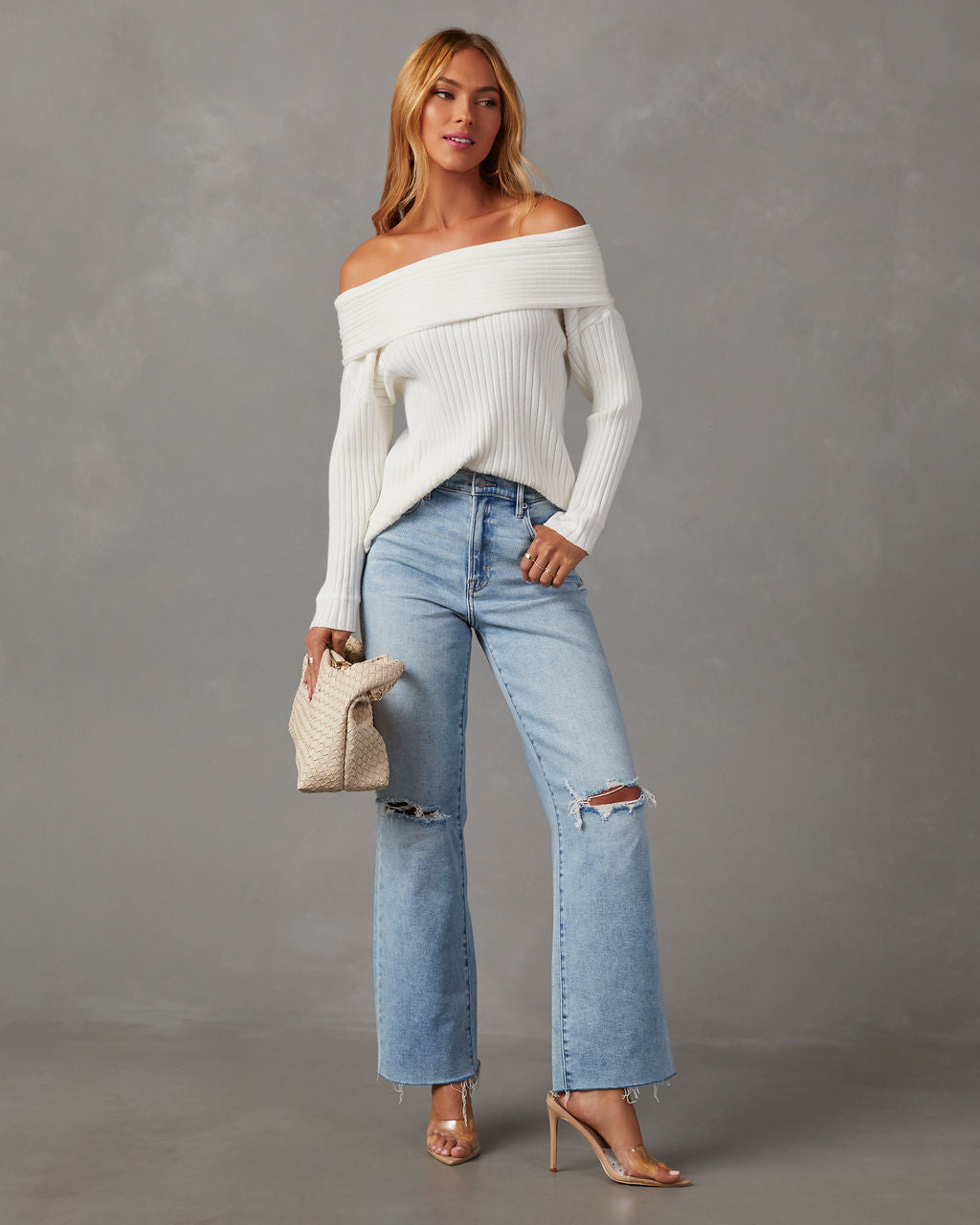 Tarol Off The Shoulder Slouch Sweater – VICI