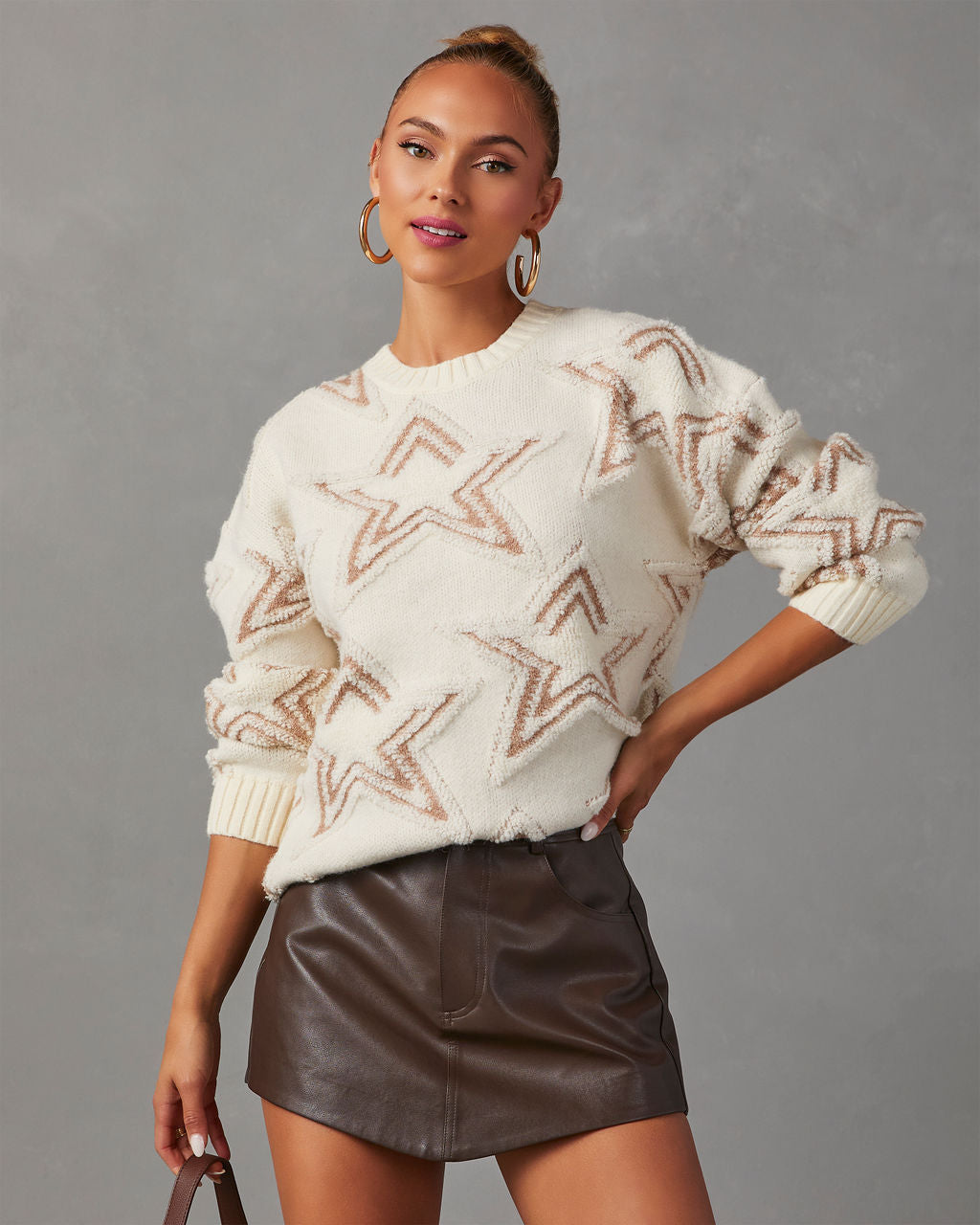 Embossed sweater outlet