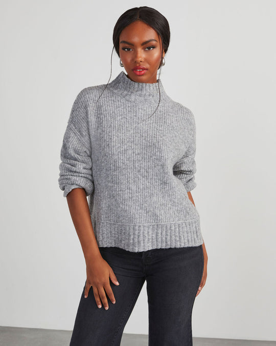 Same Energy Marled Mock Neck Sweater – VICI