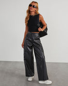 Mimi Faux Leather Kick Flare Pants – VICI